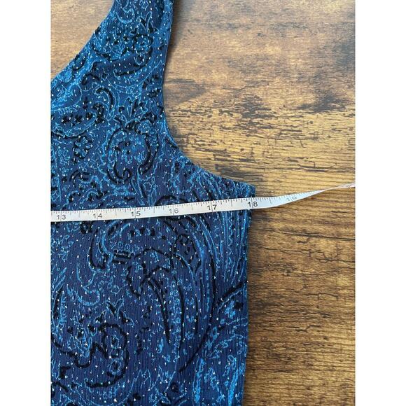 VTG Womens L Blue Sleeveless Tank Top Fairy Core Causal - Picture 4 of 5